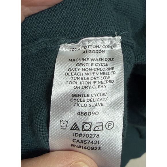 Loft Outlet Green Lightweight Knit Sweater Women's Size XL Long Sleeve V-neck - Picture 9 of 12